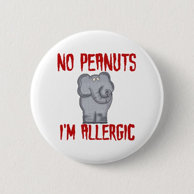Badge Rond 5 Cm Allergie d'arachide (Devant)