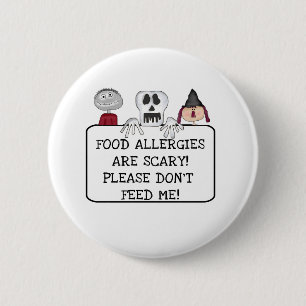 Badge Rond 5 Cm Allergies alimentaires de Halloween