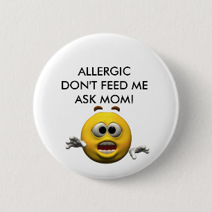 Badge Rond 5 Cm Allergique !