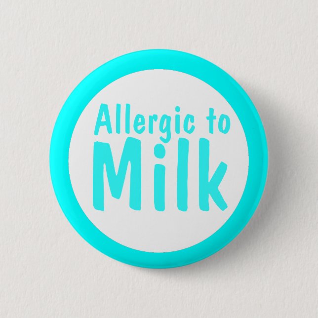 Badge Rond 5 Cm Allergique au lait (Devant)