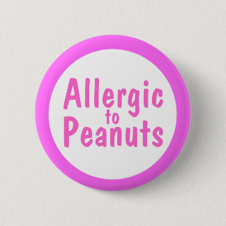 Badge Rond 5 Cm Allergique aux arachides