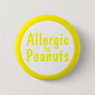 Badge Rond 5 Cm Allergique aux arachides
