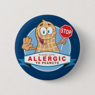 Badge Rond 5 Cm Allergique aux arachides