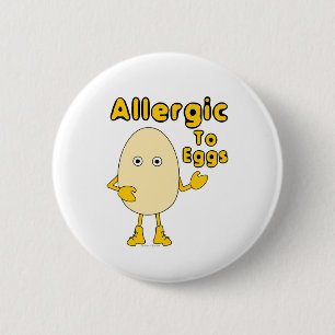 Badge Rond 5 Cm Allergique aux oeufs