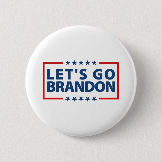 Badge Rond 5 Cm Allez Brandon, Joe Biden (Devant)