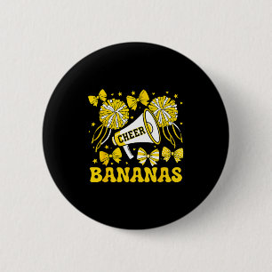 Badge Rond 5 Cm Allez Cheer Bananas École Srts Nom de l'équipe de
