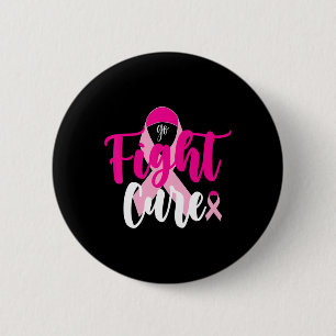 Badge Rond 5 Cm Allez combattre Cure Rose Ruban Sensibilisation au