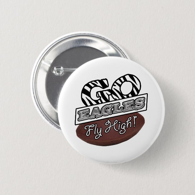 BADGE ROND 5 CM ALLEZ LES AGLES ! (Devant & derrière)