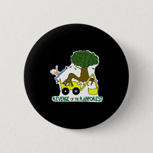 Badge Rond 5 Cm Allez Vert Réduire Réutiliser Recycler Forêt Pluvi