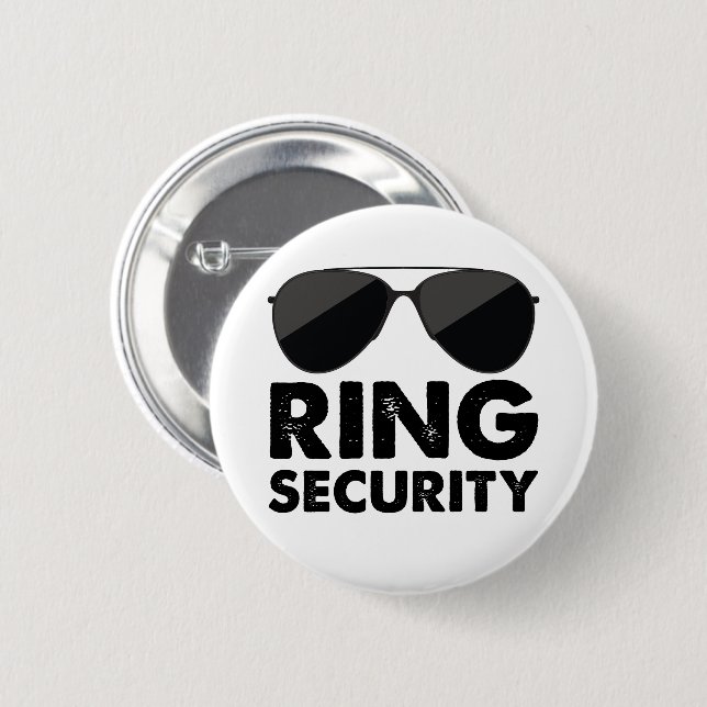 Badge Rond 5 Cm Alliance de Sécurité de Bague de Mariage (Devant & derrière)