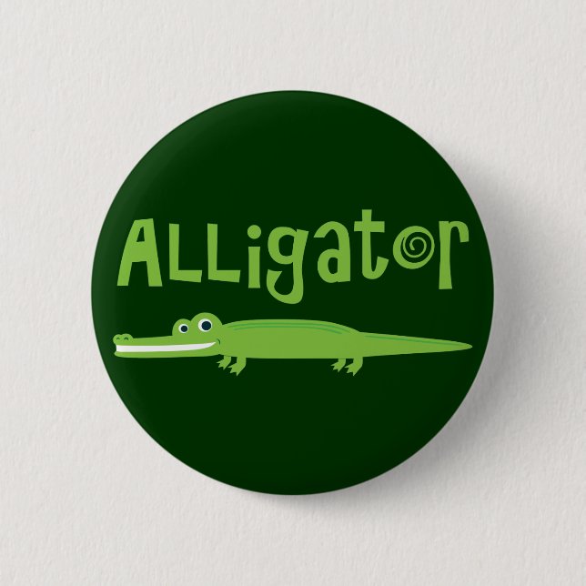Badge Rond 5 Cm Alligator (Devant)