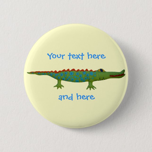 Badge Rond 5 Cm Alligator (Devant)