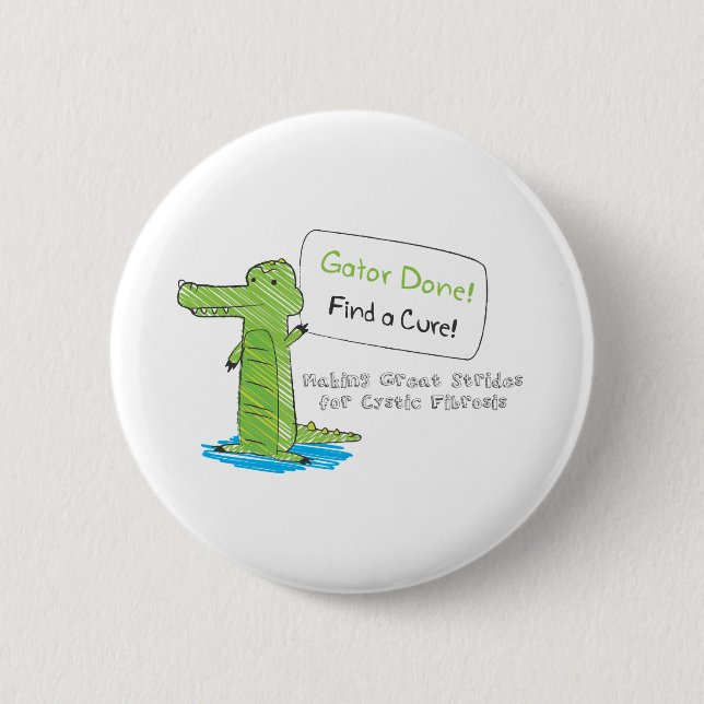Badge Rond 5 Cm Alligator fait ! (Devant)