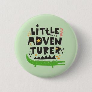 Badge Rond 5 Cm Alligator petit aventurier