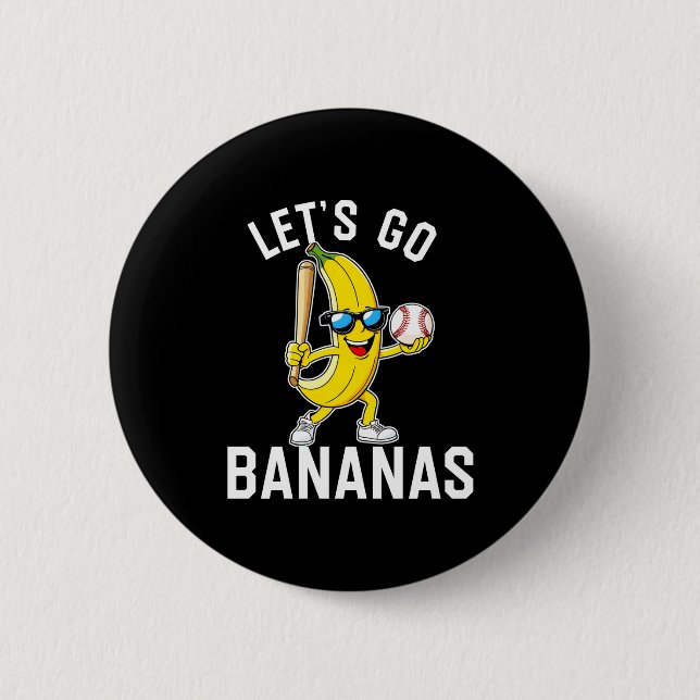 Badge Rond 5 Cm Allons banane manche longue  (Devant)