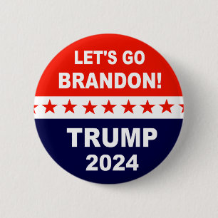 Badge Rond 5 Cm Allons Brandon TRUMP 2024