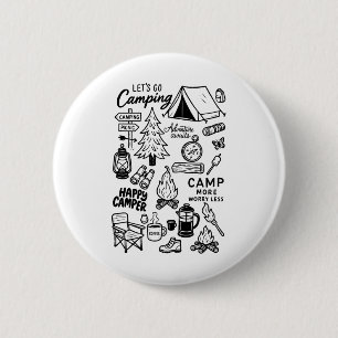 Badge Rond 5 Cm Allons camper, amoureux de la nature, aventure au 