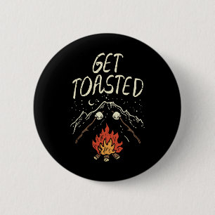 Badge Rond 5 Cm Allons Nous Faire Griller Camping Nature Randonnée