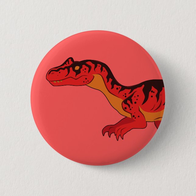 Badge Rond 5 Cm Allosaurus (Devant)