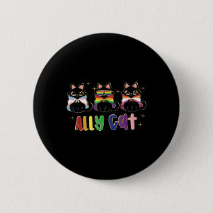 Badge Rond 5 Cm Ally Cat Rainbow Lgbt Pride Gay pride Mois 2