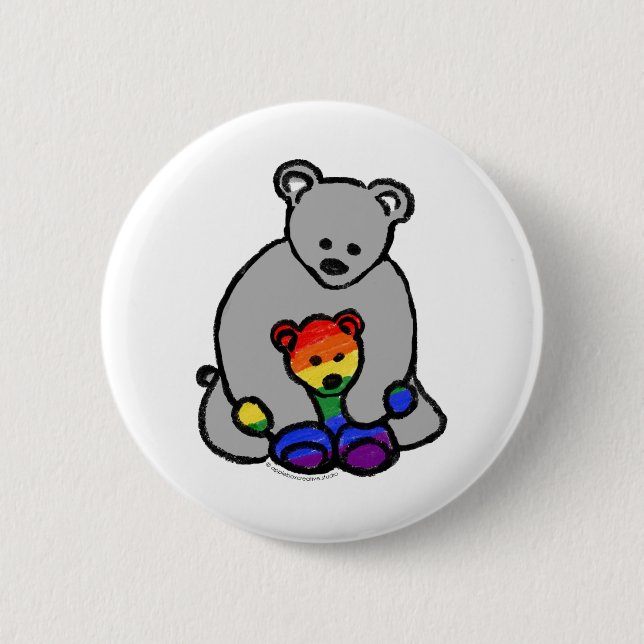 Badge Rond 5 Cm Ally LGBTQ+ (Devant)