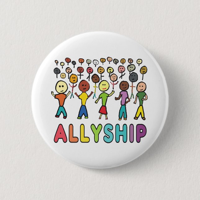 Badge Rond 5 Cm Allyship (Devant)