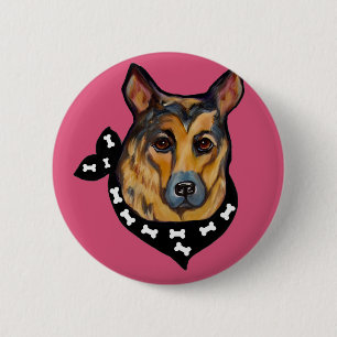 BADGE ROND 5 CM ALMAN SHEPHERD