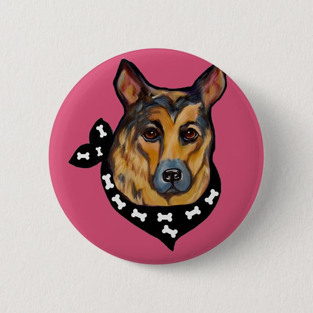 BADGE ROND 5 CM ALMAN SHEPHERD (Devant)