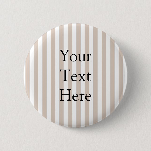 Badge Rond 5 Cm Almond & White Stripes  (Devant)