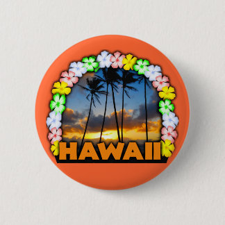Badge Rond 5 Cm Aloha Hawaï
