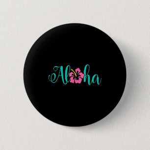 Badge Rond 5 Cm Aloha hawaïen de l'île - ressentez l'aloha