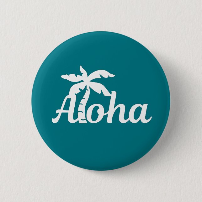 Badge Rond 5 Cm Aloha Hawaii (Devant)