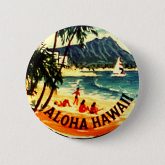 Badge Rond 5 Cm Aloha Hawaii