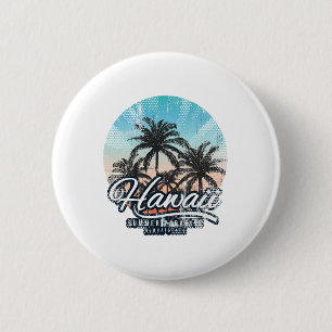 Badge Rond 5 Cm Aloha Hawaii Hawaii Tee Beach Costume de vacances 