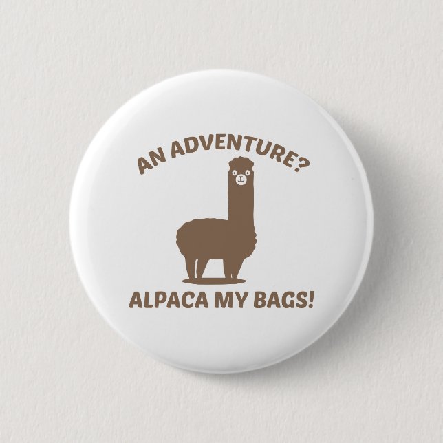 Badge Rond 5 Cm Alpaca Mes Sacs (Devant)