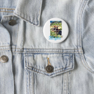 Badge Rond 5 Cm Alpes d'Allgäu Vache vintage Bavière Allemagne Sou