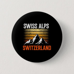 Badge Rond 5 Cm Alpes suisses ski vintage montagnes suisses Alors