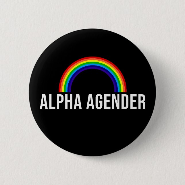 Badge Rond 5 Cm Alpha Agender (Devant)
