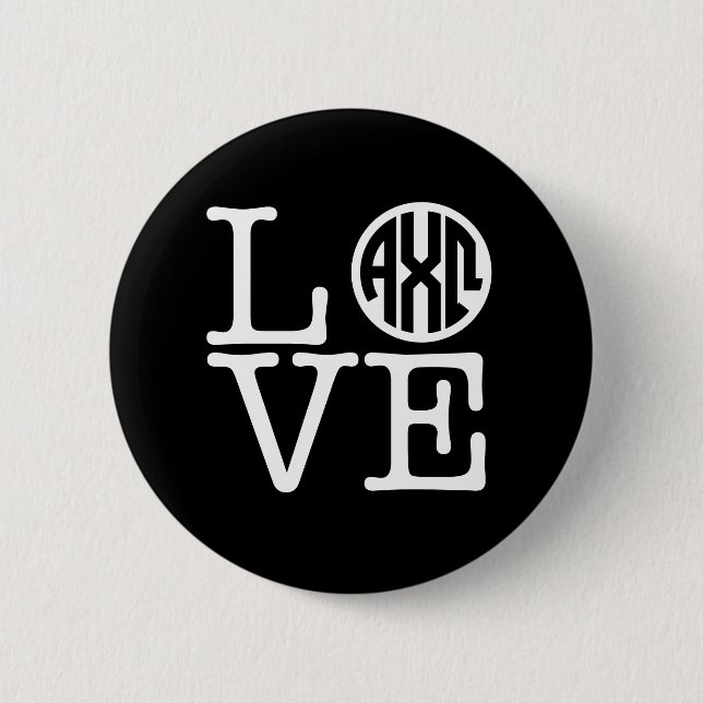 Badge Rond 5 Cm Alpha amour d'Omega | de Chi (Devant)