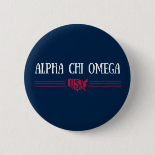Badge Rond 5 Cm Alpha Chi Omega - Etats-Unis