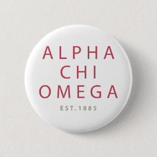 Badge Rond 5 Cm Alpha est d'Omega de Chi. 1885