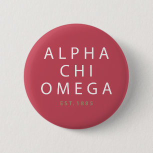 Badge Rond 5 Cm Alpha est d'Omega de Chi. 1885