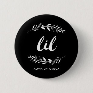 Badge Rond 5 Cm Alpha guirlande d'Omega   Lil de Chi