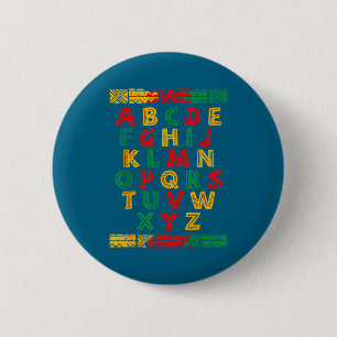 Badge Rond 5 Cm Alphabet Abc Mois de l'Histoire des Noirs Graphism