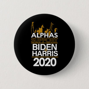 Badge Rond 5 Cm Alphas Soutient Le Président Biden Et Harris 2020