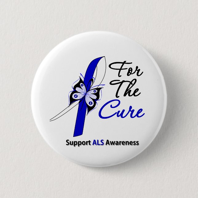 Badge Rond 5 Cm ALS Support For The Cure (Devant)