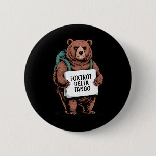 Badge Rond 5 Cm Alt National Park Résiste Au Service Ours Foxtrots