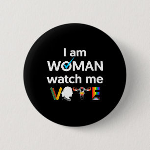 Badge Rond 5 Cm Am Woman Me Watch Vote 1