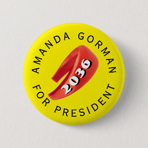 Badge Rond 5 Cm Amanda Gorman, président