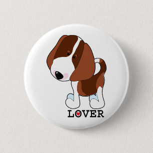 Badge Rond 5 Cm Amant de beagle